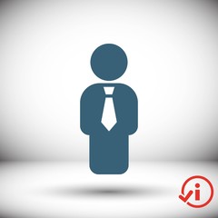 Man icon stock vector illustration flat design