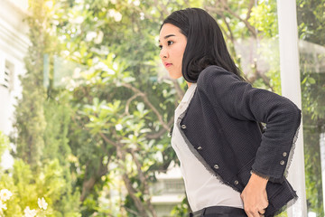 Business asian women  in livingroom