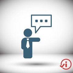 speaking of people, the chat icon stock vector illustration