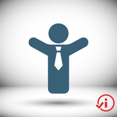 Man icon stock vector illustration flat design