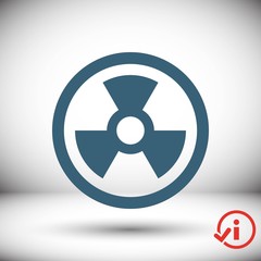 radioactive icon stock vector illustration flat design