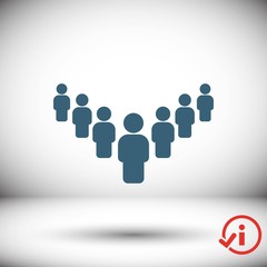 people with the leader icon stock vector illustration flat design