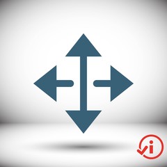 arrow icon stock vector illustration flat design