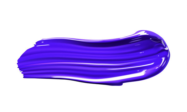 Blue paint splash thick stroke vector