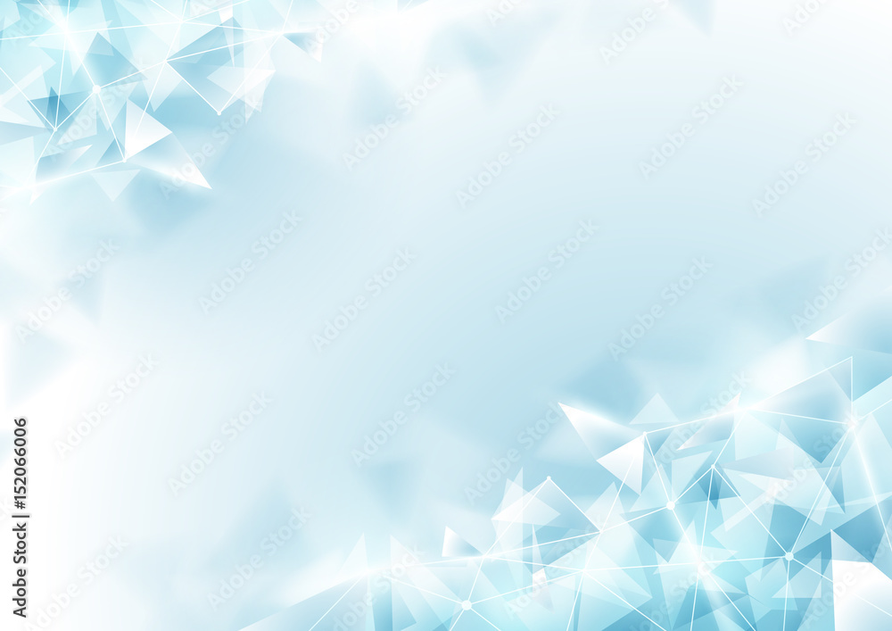 Poster abstract soft blue polygon and molecular background