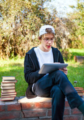 Teenager with Tablet Computer