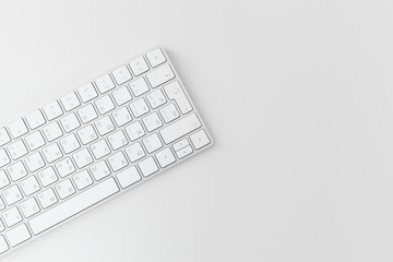 Office table with keyboard