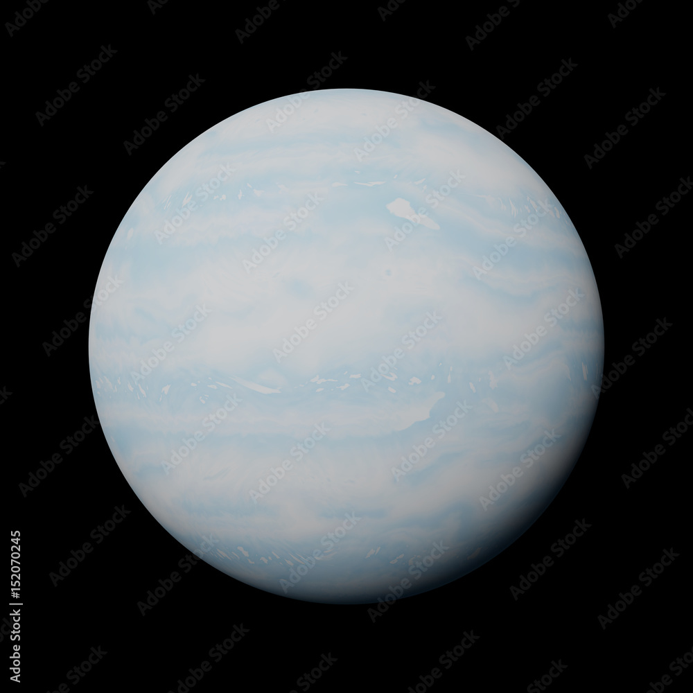 Canvas Prints planet uranus isolated on black background
