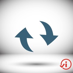 arrow icon stock vector illustration flat design