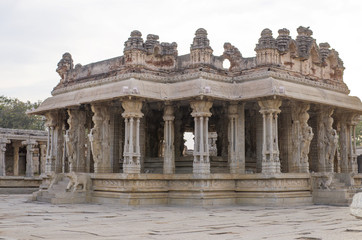 The ancient city of Hampi architecture ruins in India
