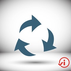 recycling
 icon stock vector illustration flat design