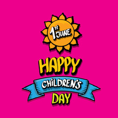 1 june international childrens day background.