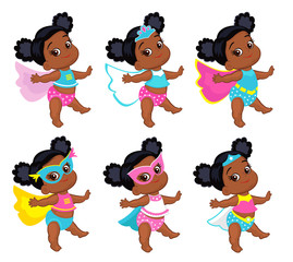 Lovely babes girls in a superhero costume.