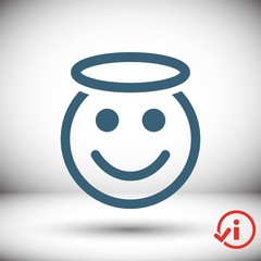 angel smile icon stock vector illustration flat design