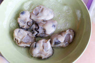 Fresh oysters sea food for eat.