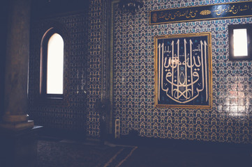 cairo, egypt, may 6, 2017: view inside mosque of muhammad ali at manial palace