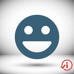 Smile icon stock vector illustration flat design