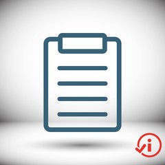 Fototapeta premium checklist icon stock vector illustration flat design