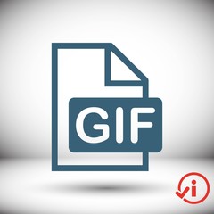 gif icon stock vector illustration flat design