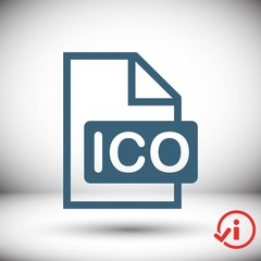 ico icon stock vector illustration flat design