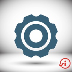 gear icon stock vector illustration flat design