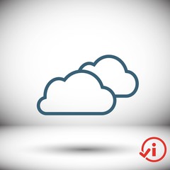 cloud icon stock vector illustration flat design