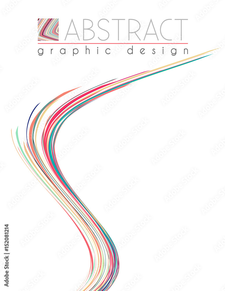 Poster Idea. Abstract vertical template of page with motley thin strips. Vector graphic design layout