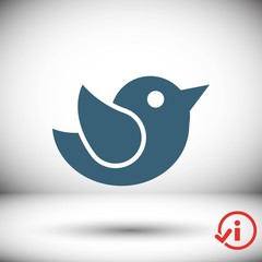Obraz premium bird icon stock vector illustration flat design