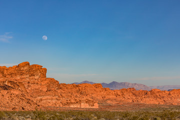 Moonrise Over Valley of Fire Nevada