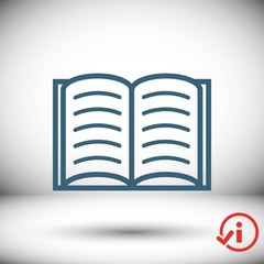 open book icon stock vector illustration flat design