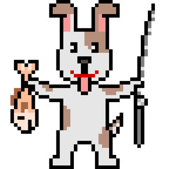 Fototapeta premium vector pixel art angler