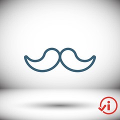 mustache icon stock vector illustration flat design