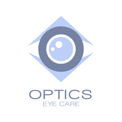 Optics logo symbol, oculist sign