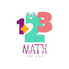 Math for kids logo symbol