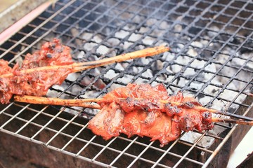 Grilled chicken at the market
