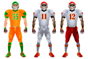 Fototapeta na wymiar American football players uniform, vector