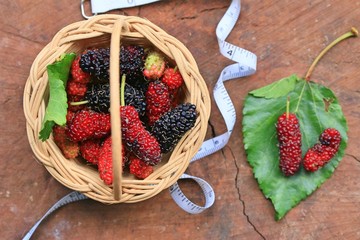 fresh organic mulberry fruit