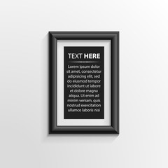 Classis frame on the wall. Vector Illustration