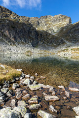 Landscape of Elenski lakes and Malyovitsa peak, Rila Mountain, Bulgaria