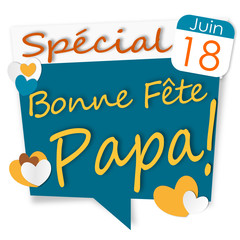 spécial bonne fête papa ! - fête des pères ! - 18 juin - panneau blanc