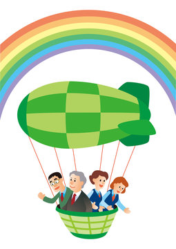 気球と社員旅行