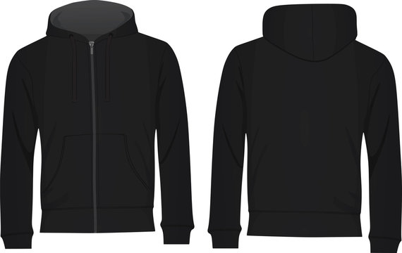 Men hoodie template vector