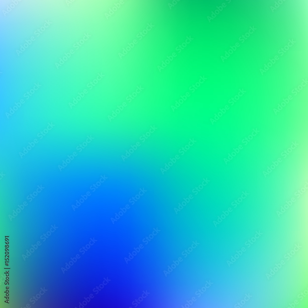Poster abstract blue and green blur color gradient background for web, presentations and prints. vector ill