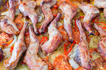 Baked rabbit with potatoes