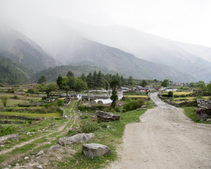 Fototapeta na wymiar Village in the Valley