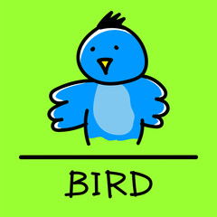 Bird hand-drawn style.