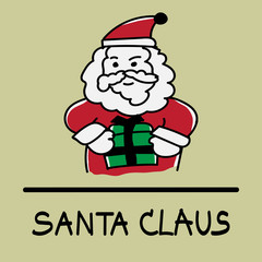 Santa Claus hand-drawn style.