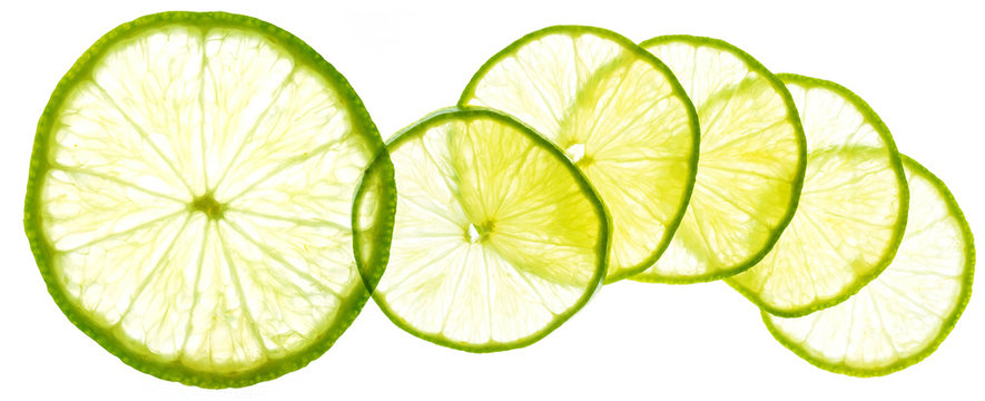 Art Background From Sliced Limes