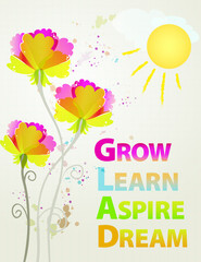 Colorful classroom poster with GLAD acronym