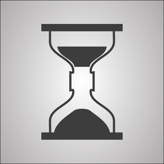 sandglass minimalistic design icon